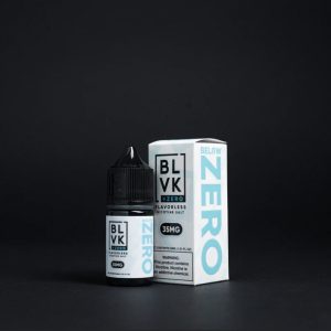BLVK Zero ICE 無味煙油瓶身照,藍白風格呈現涼感視覺